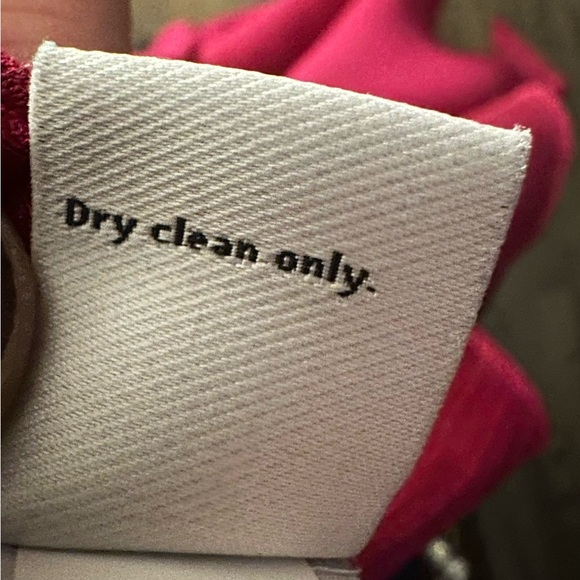 GUC Nine West Long Sleeve High Low Wrap Dress Size XL Bright Magenta - Picture 11 of 14